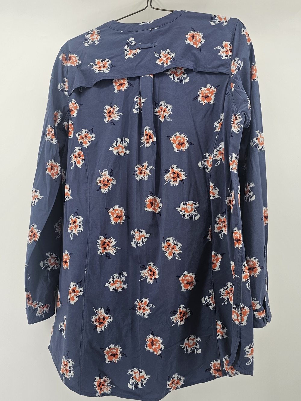 Duluth Trading Co Blue Floral Button-Up Tunic - Picture 3 of 7